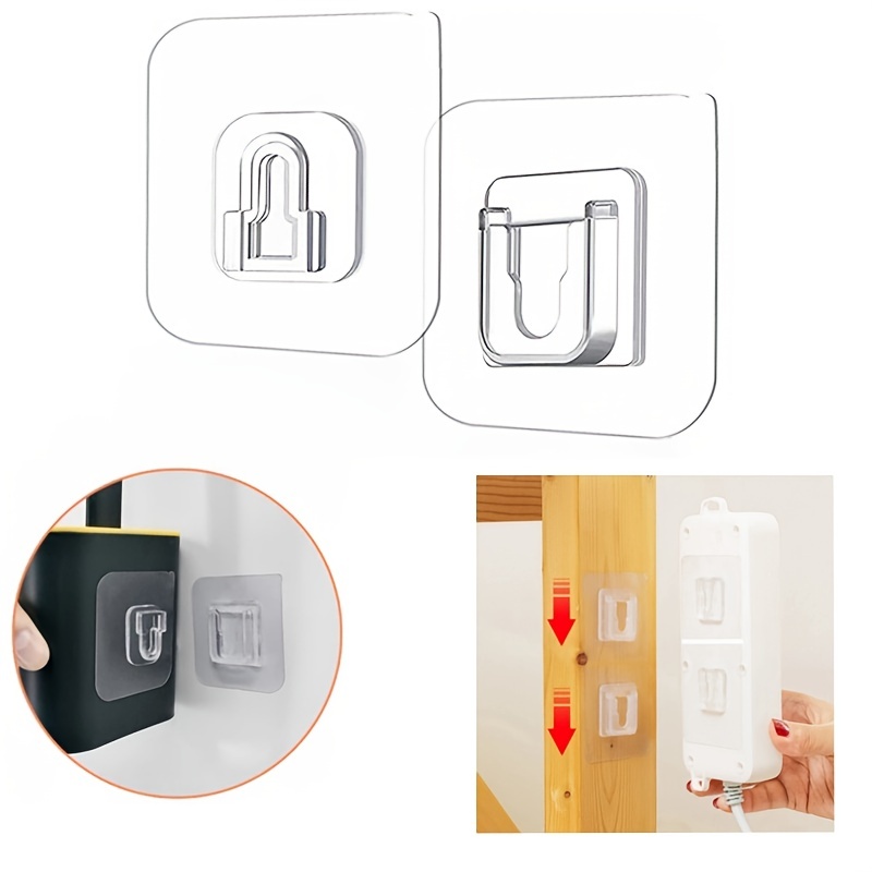 Double sided Adhesive Wall Hooks Strong Transparent - Temu Canada