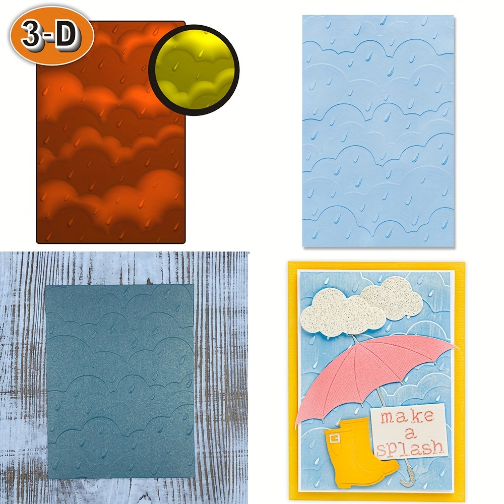 Rain Clouds 3d Embossing Folder For Adding Texture And Dimension To Craft  Project Scrabooking Card Making Embossed Forder Templates - Temu United  Kingdom