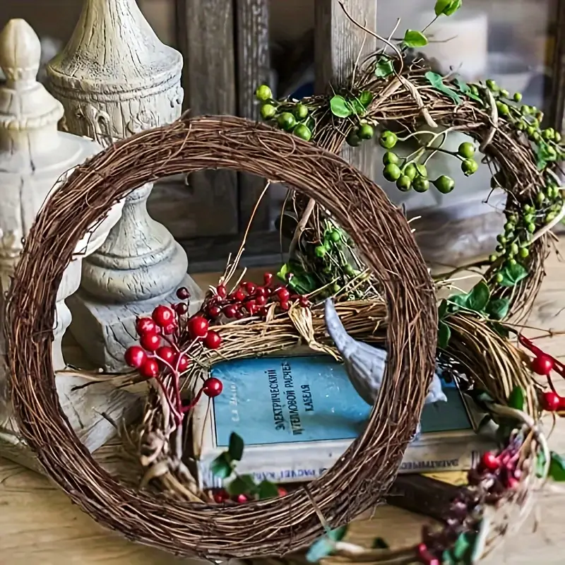 Grapevine Wreath Natural Vine Wreath Diy Wreath Hoop Wreath - Temu