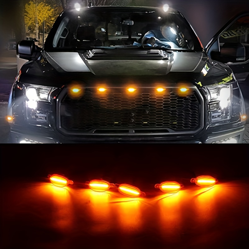 Luces LED para parrilla de coche con control de aplicación - Temu
