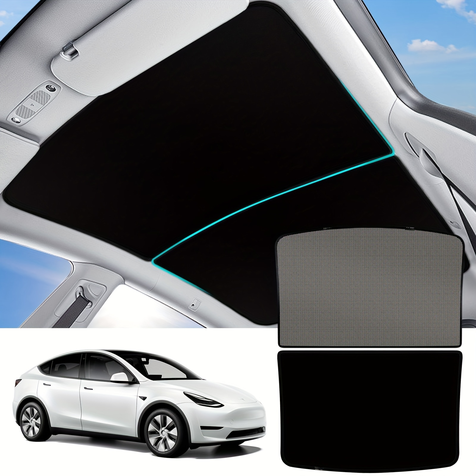 Tesla Model 3 Sonnenschutz für Dach und Heckscheibe Sunshade