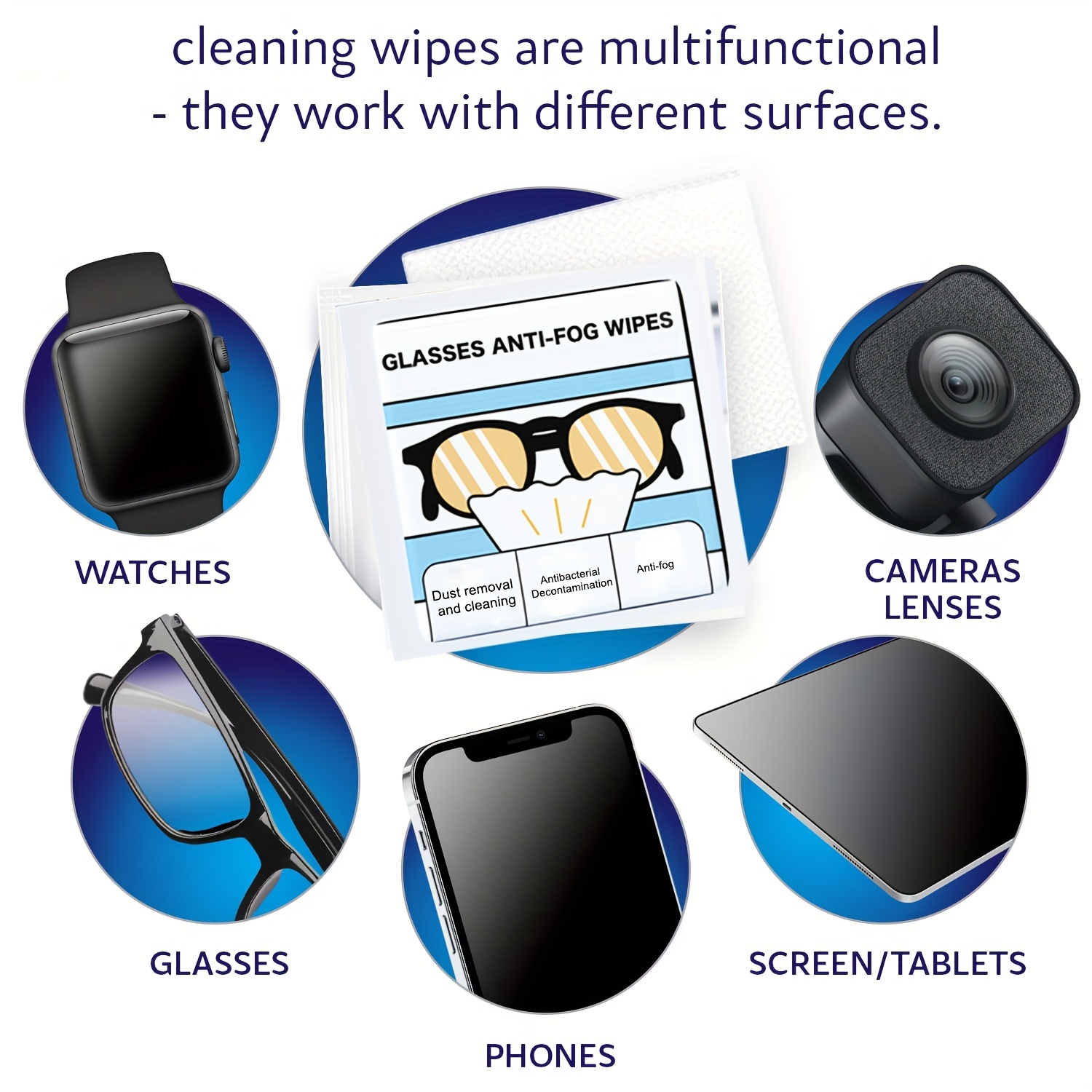 lens wipes for Glasses, Electronic, Mirrors, Cameras.