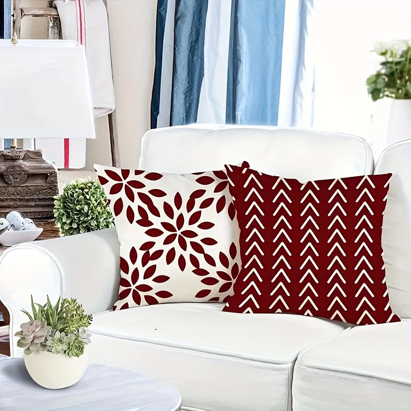 Modern Geometric Farmhouse Decorative Pillow Cover Temu New Zealand