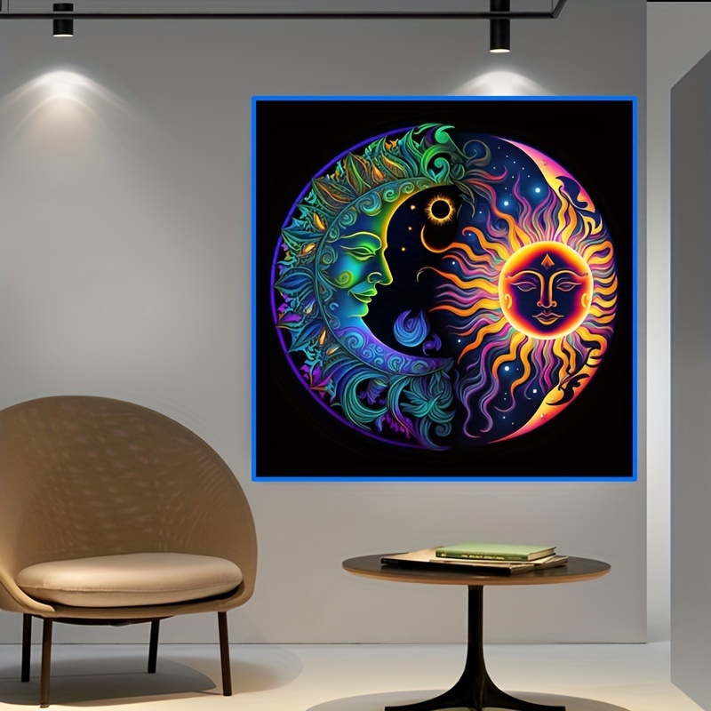 Moon Abstract Art 5d Diy Diamond Painting Embroidery Psychedelic