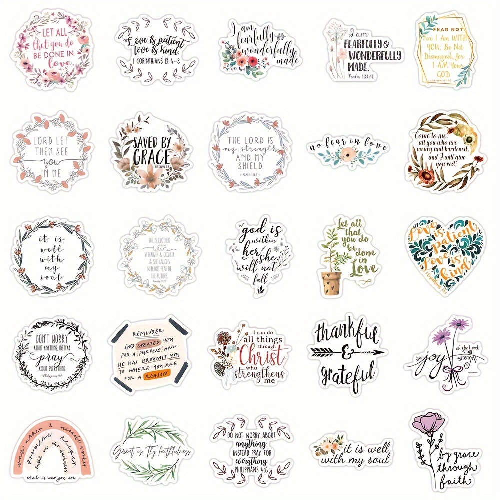 Bible Verses Stickers: Christian Religious Stickers For - Temu
