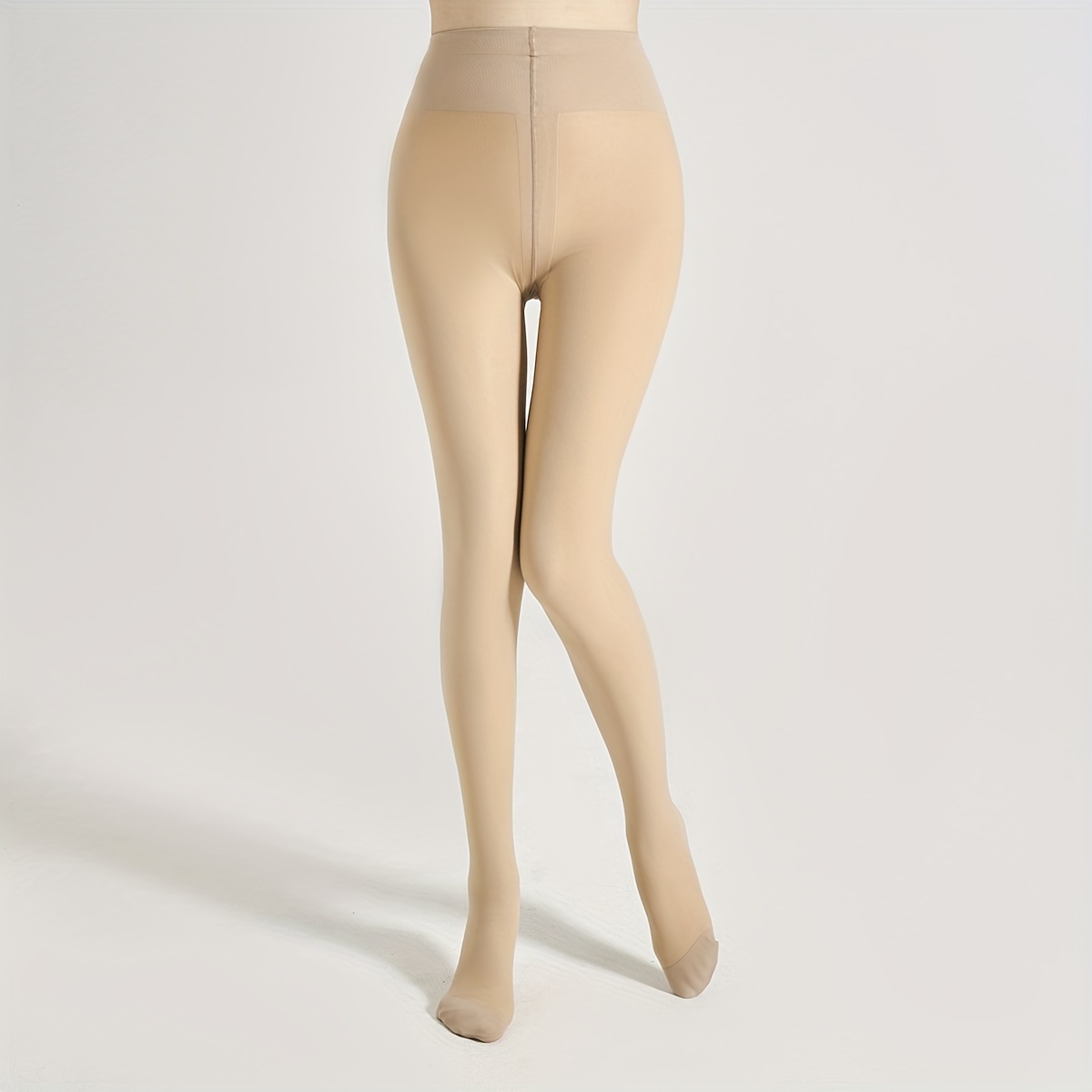 Fuzzy Thermal Pantyhose Simple Solid Slim Leggings Women's - Temu Canada