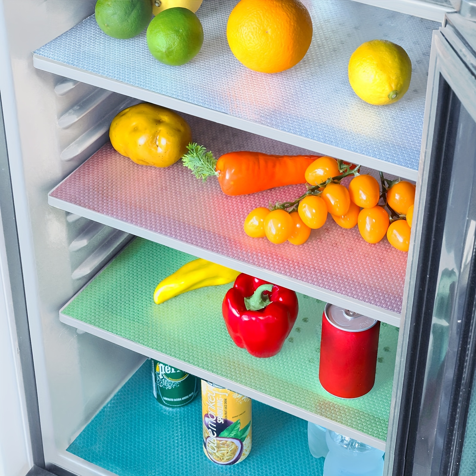 Non-Adhesive Refrigerator Mats Shelf Liners Fridge Pads Drawer Washable  Drawer Liner Refrigerator Liners