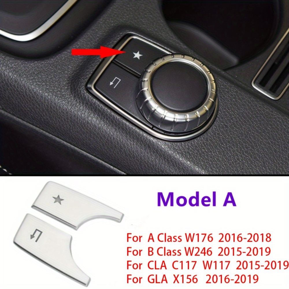Car Console Multimedia Knob Switch Button Cover Sticker Fit For