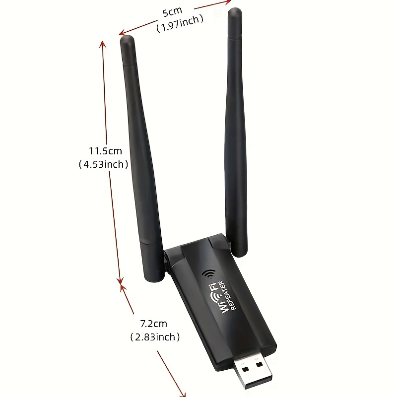 Repetidor WiFi inalámbrico, enrutador extensor de señal WiFi, amplificador  de largo alcance, punto de acceso, USB