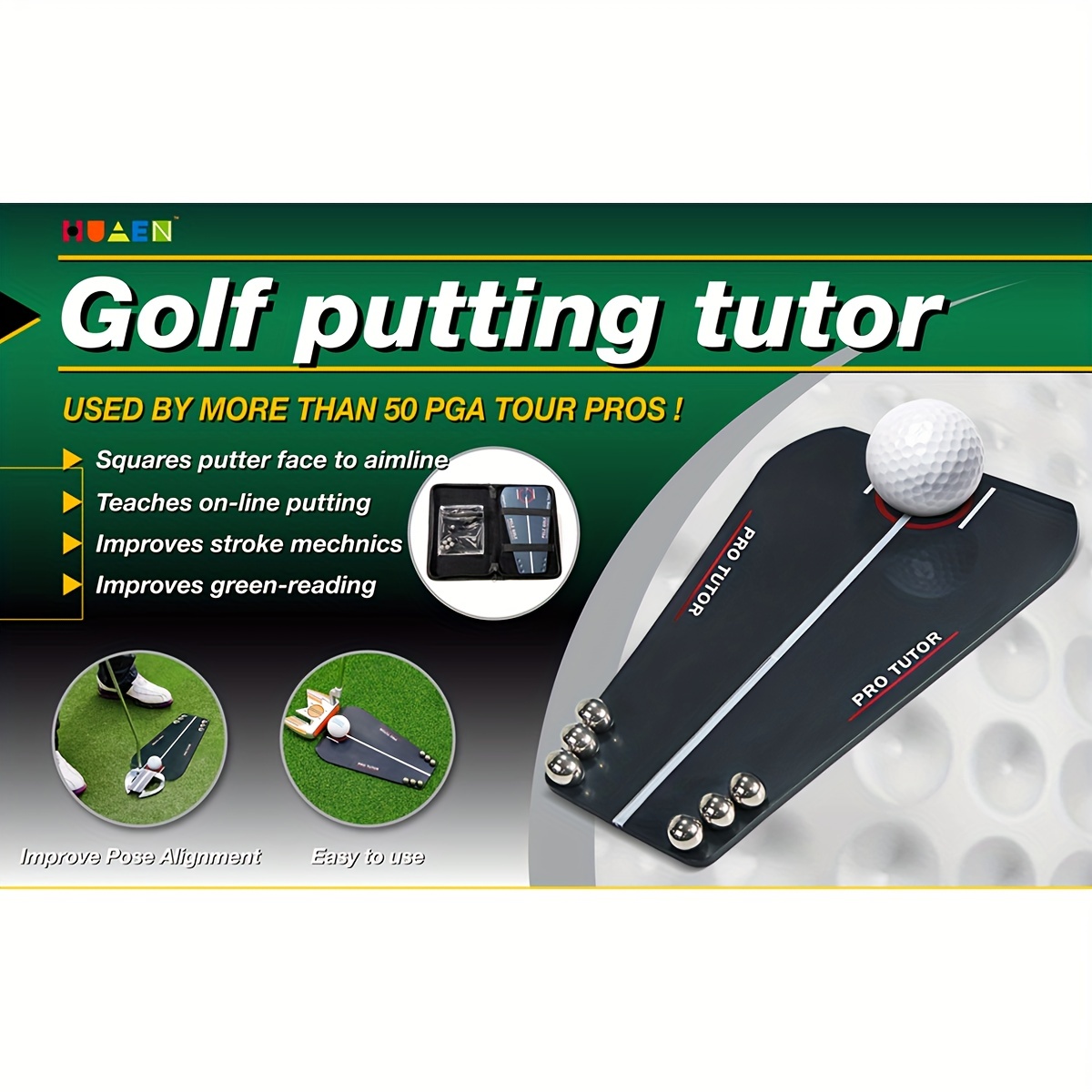 Golf Putting Tutor Free Zipper Case Golf Swing Trainer Golf - Temu