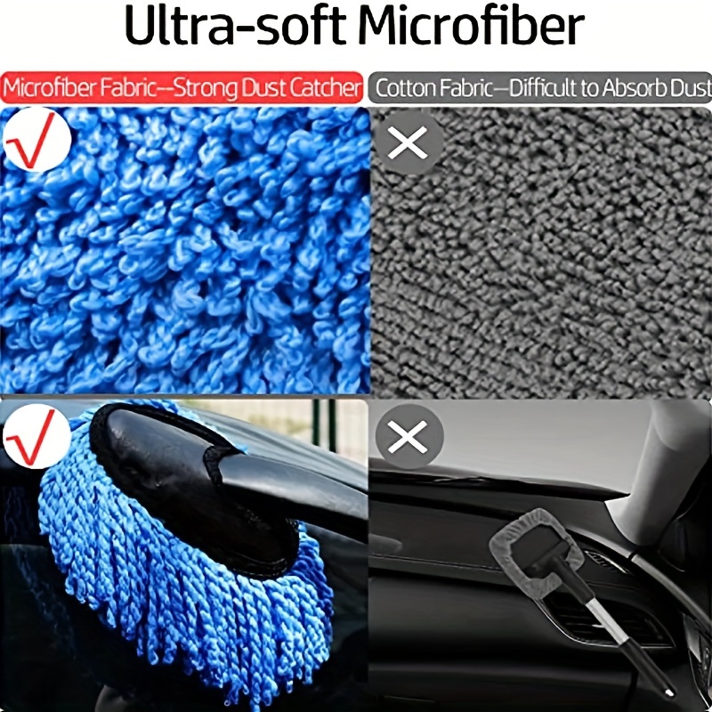 Car Dust Cleaner, Car Soft Brush Cleaning Brush, Mini Bristle Removal  Brush, Nanofiber Car Cleaning Brush Dusting Tool, Car Interior Accessories  - Sports & Outdoors - Temu