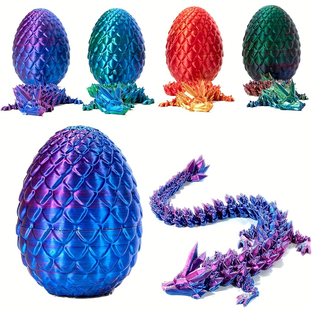 3d Printed Dragon Egg Mystery Crystal Dragon Egg Fidget Toys - Temu