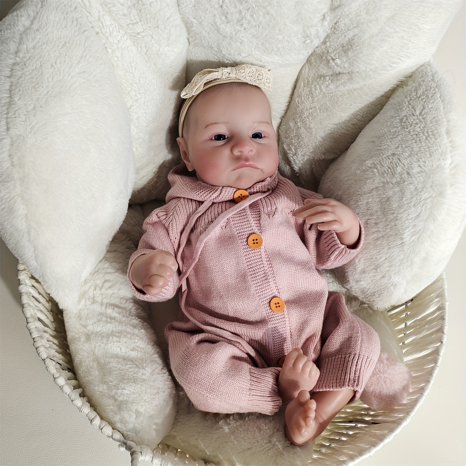 NPK 19inch Ya Pintado Acabado Reborn Baby Muñeca Gemelos Levi Despierto Y  Durmiendo Bebé Recién Nacido 3D Piel Venas Visibles