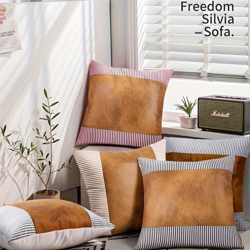 DIY Faux Leather Lumbar Pillow - The Merrythought