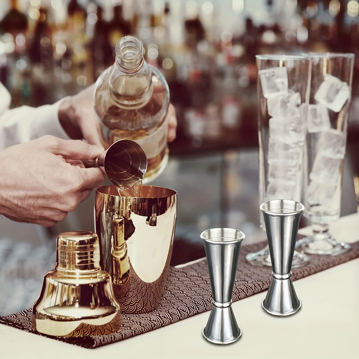 KITESSENSU Mixology Bar Kit mit Ständer, Komplettes 11-teiliges Cocktail  Shaker Set Bar Set für inspiriertes Getränk Mixerlebnis