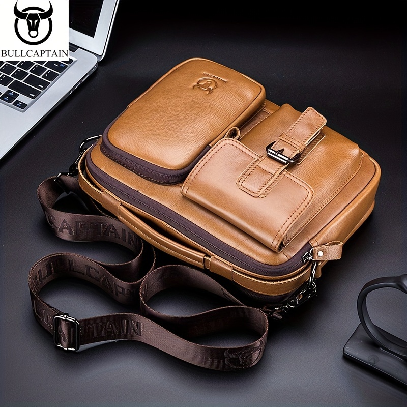 men' leather messenger bag vintage - Temu Canada