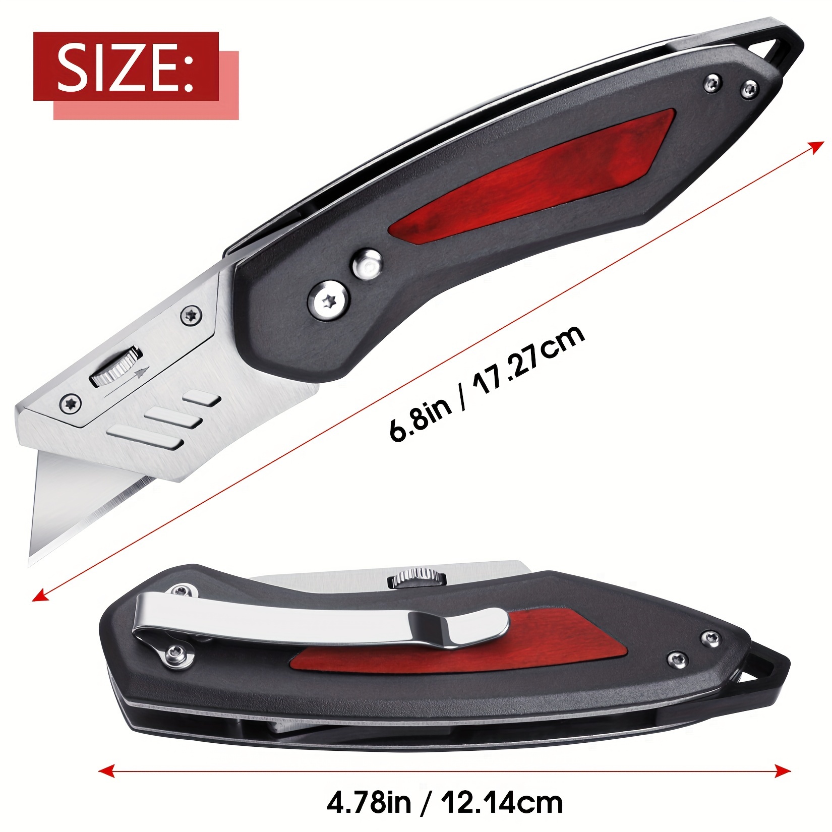 Folding Utility Knife Natural Wood Handle Box Cutters For - Temu