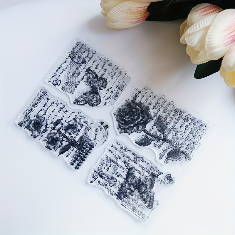 DIYology Tampons Transparents En Caoutchouc Pour La Fabrication De Cartes, De Mots De Vœux, De Sentiments