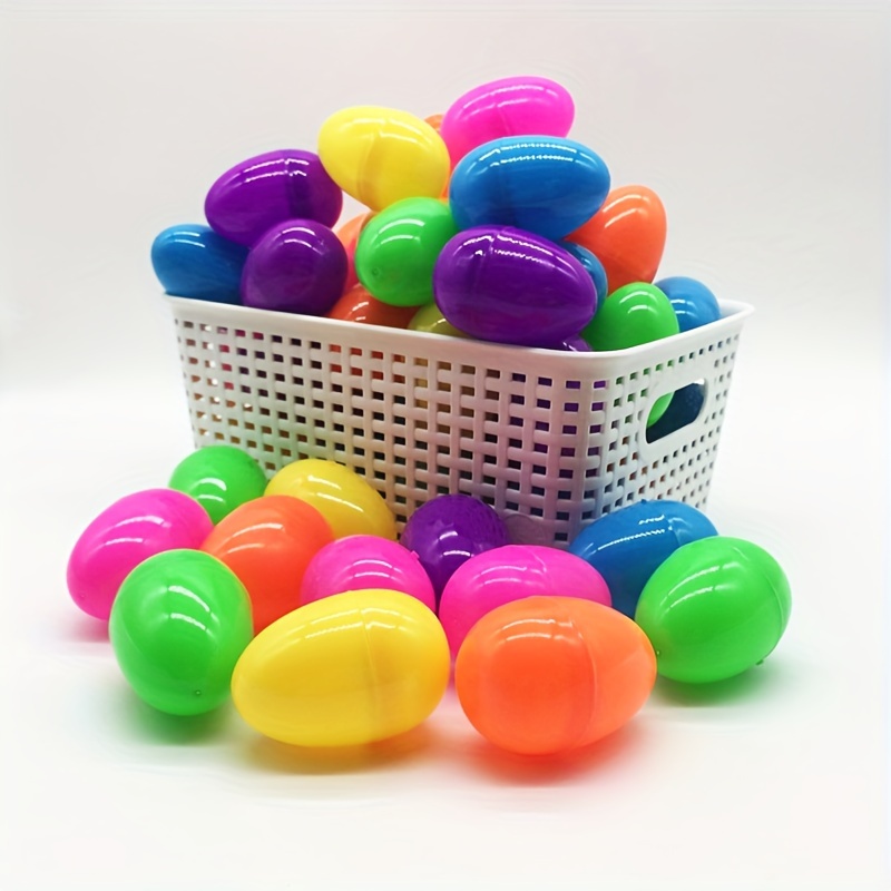 Juego de 30 huevos de plástico, huevos de Pascua sintéticos pintables para  bricolaje relleno de canastas de Pascua regalo souvenir de festejo
