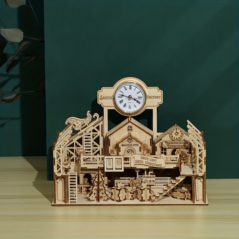 Horloge mécanique pour enfants DIY Puzzle en bois 3D Jeu peut être tourné  Kits de modèles d'assemblage Jouets d'anniversaire Xmas Gifts pour fille  Fils Garçons Filles 6 ans et plus - Temu