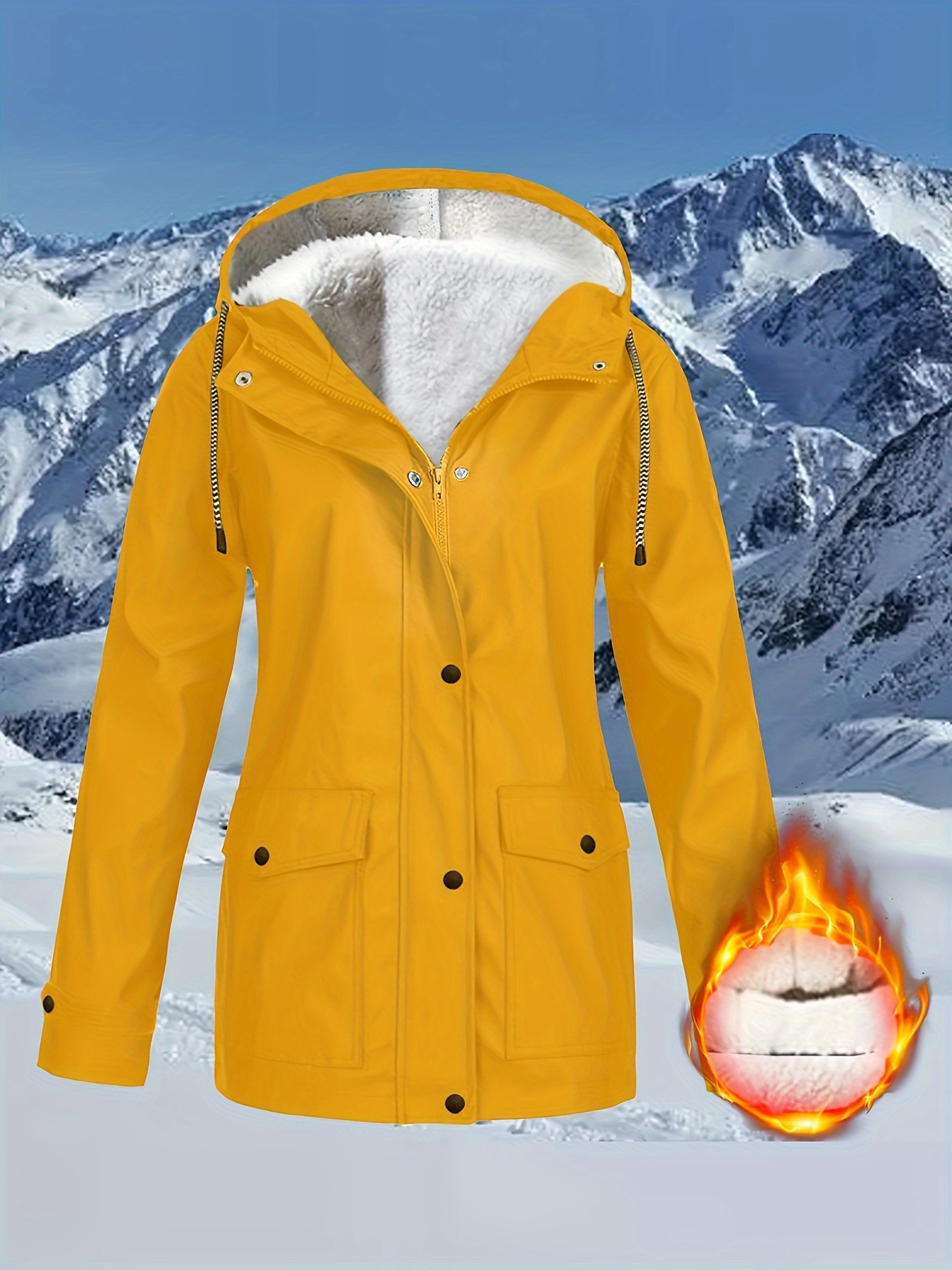  Chaquetas de talla grande para mujer, abrigo de invierno con  capucha y cinturón frontal con bolsillo frontal : Ropa, Zapatos y Joyería