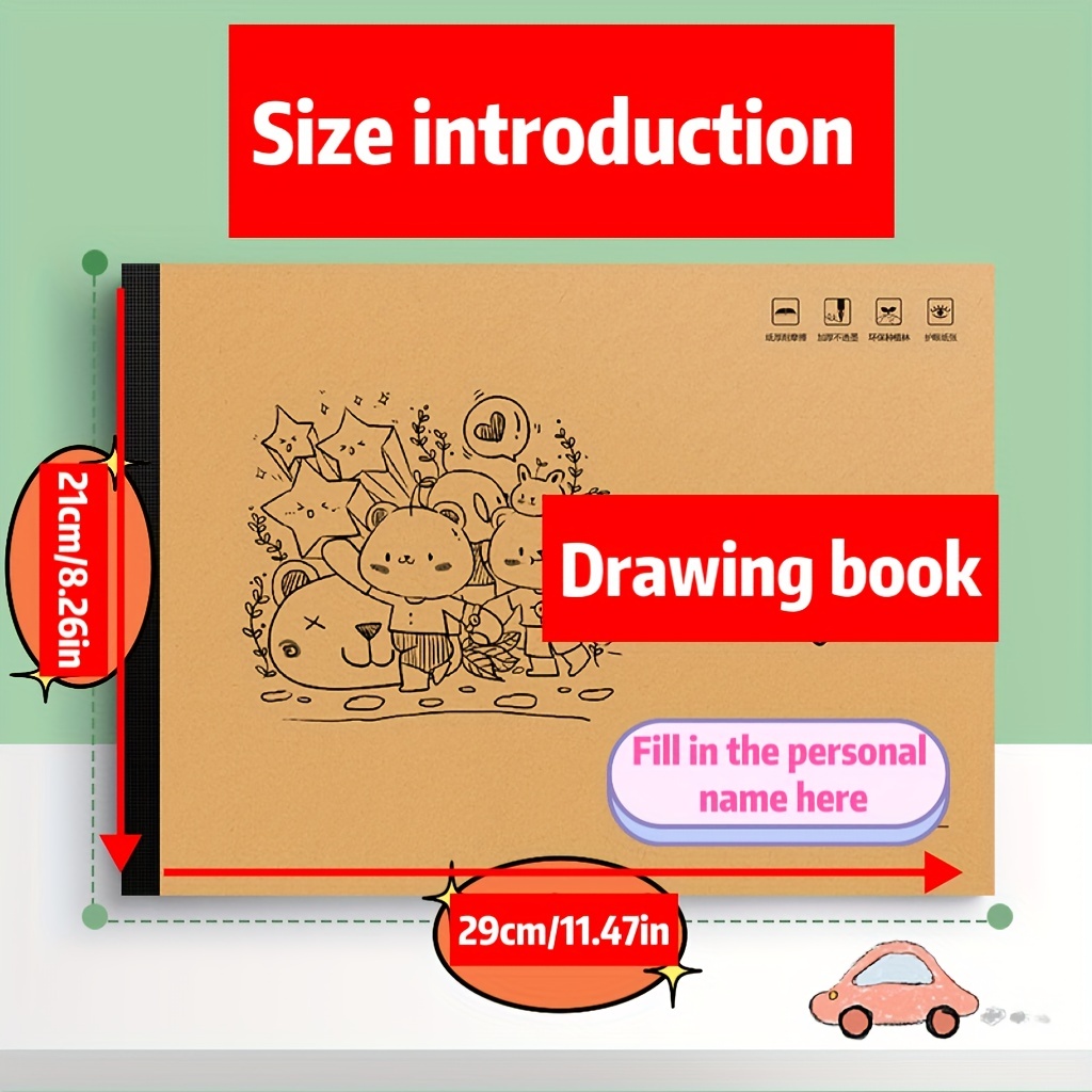 Drawing Book for Kids & Adults, A3 Sketch Book