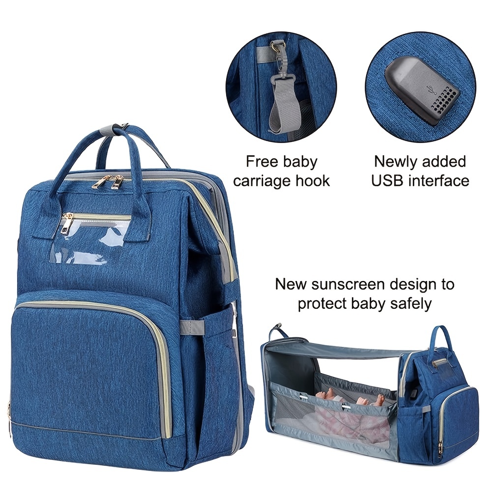 Large Capacity Mummy Backpack with USB Interface & Insulation Pocket
