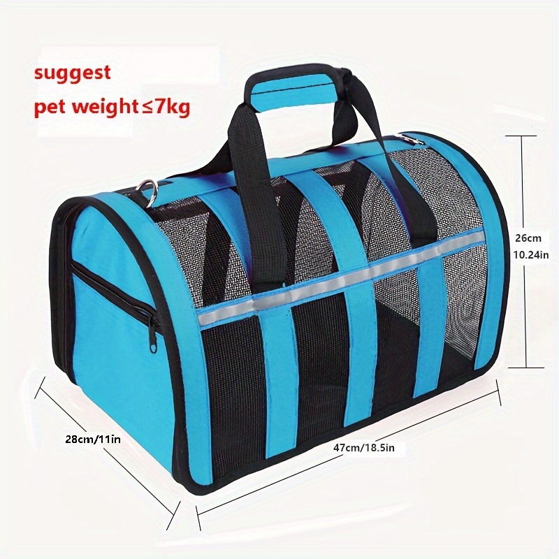 Pet Carrier Portable Dog Bag Folding Soft Side Cat Carrier Pets Shoulder  Bag for Puppy Cats Travel Airline Approved Under Seat