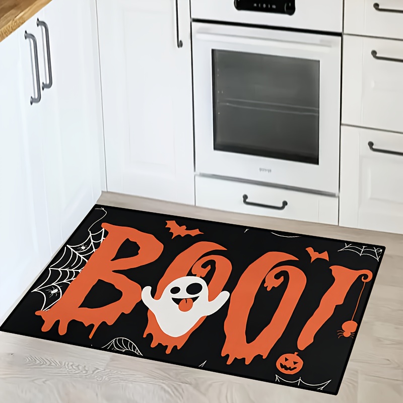 Soft Oil proof Kitchen Rug Halloween Ghost Waterproof Non - Temu