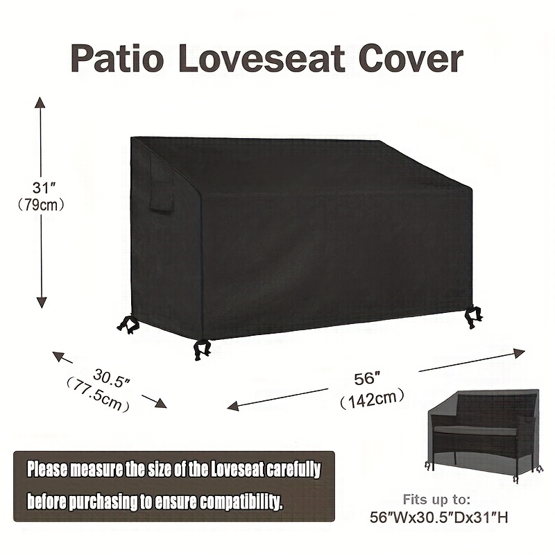 4pcs/set Patio Furniture Covers, Outdoor Veranda Patio Garden Furniture  Covers Set Waterproof Upgraded 420D Heavy Duty Oxford Fabric Rattan  Furniture