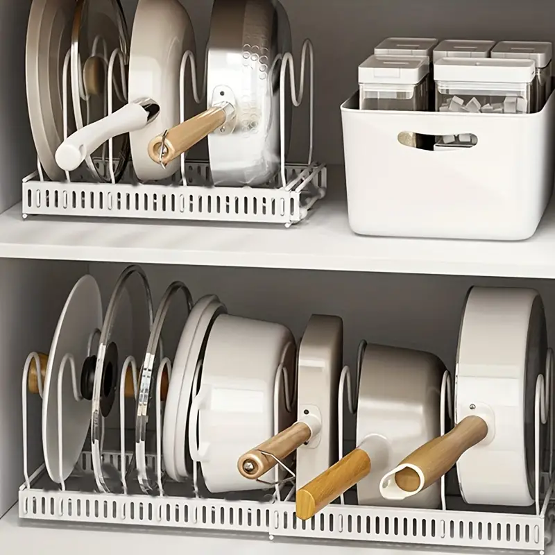 Pots And Pans Organizer, Pan Organizer Rack For Cabinet
