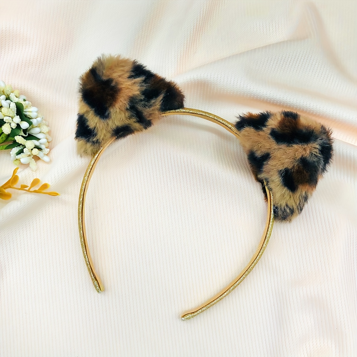 

Plush Leopard Ear Headband, Clothing Accessories, Cat Role-playing Party Supplies