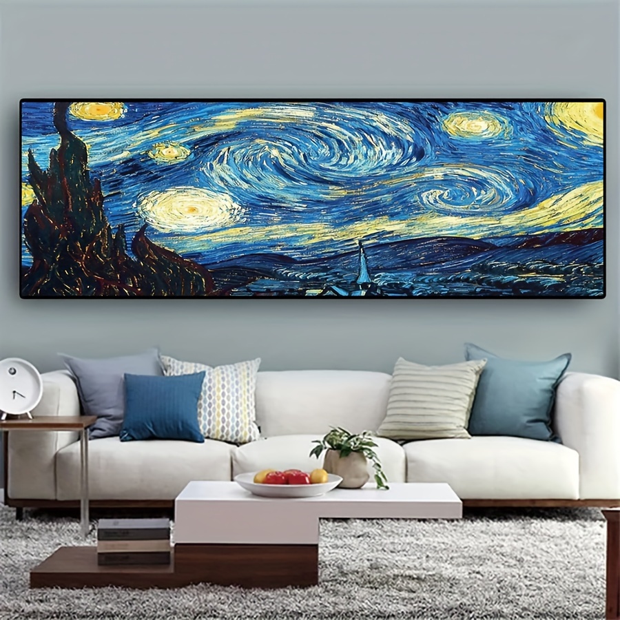 Dreamy Night Sky Moon Stars Colourful Clouds Kids Cute Artwork Framed Wall  Art Print A4