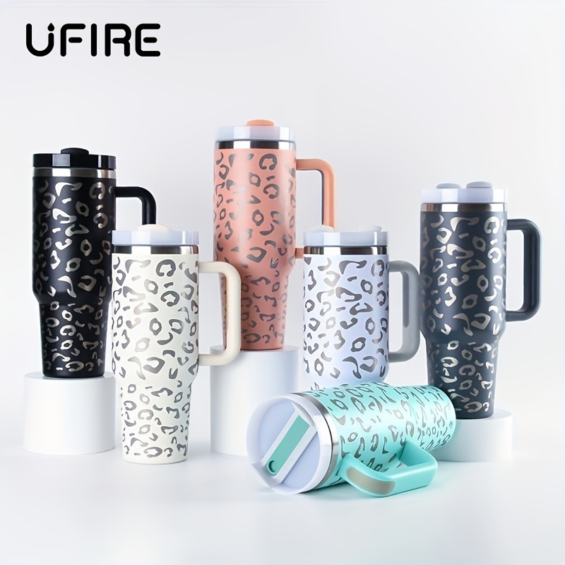 Ufire Rainbow Flash Leopard Insulated Water Bottle With - Temu