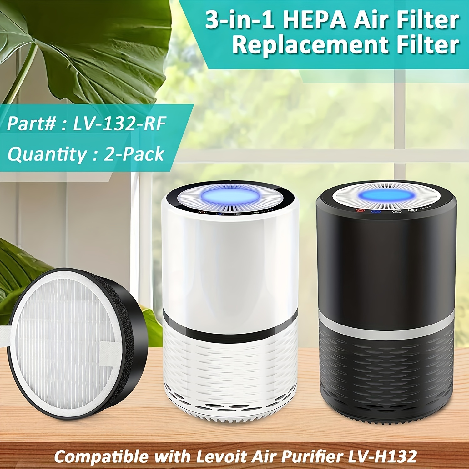  LEVOIT LV-H132 Air Purifier Replacement Filter, 3-in-1