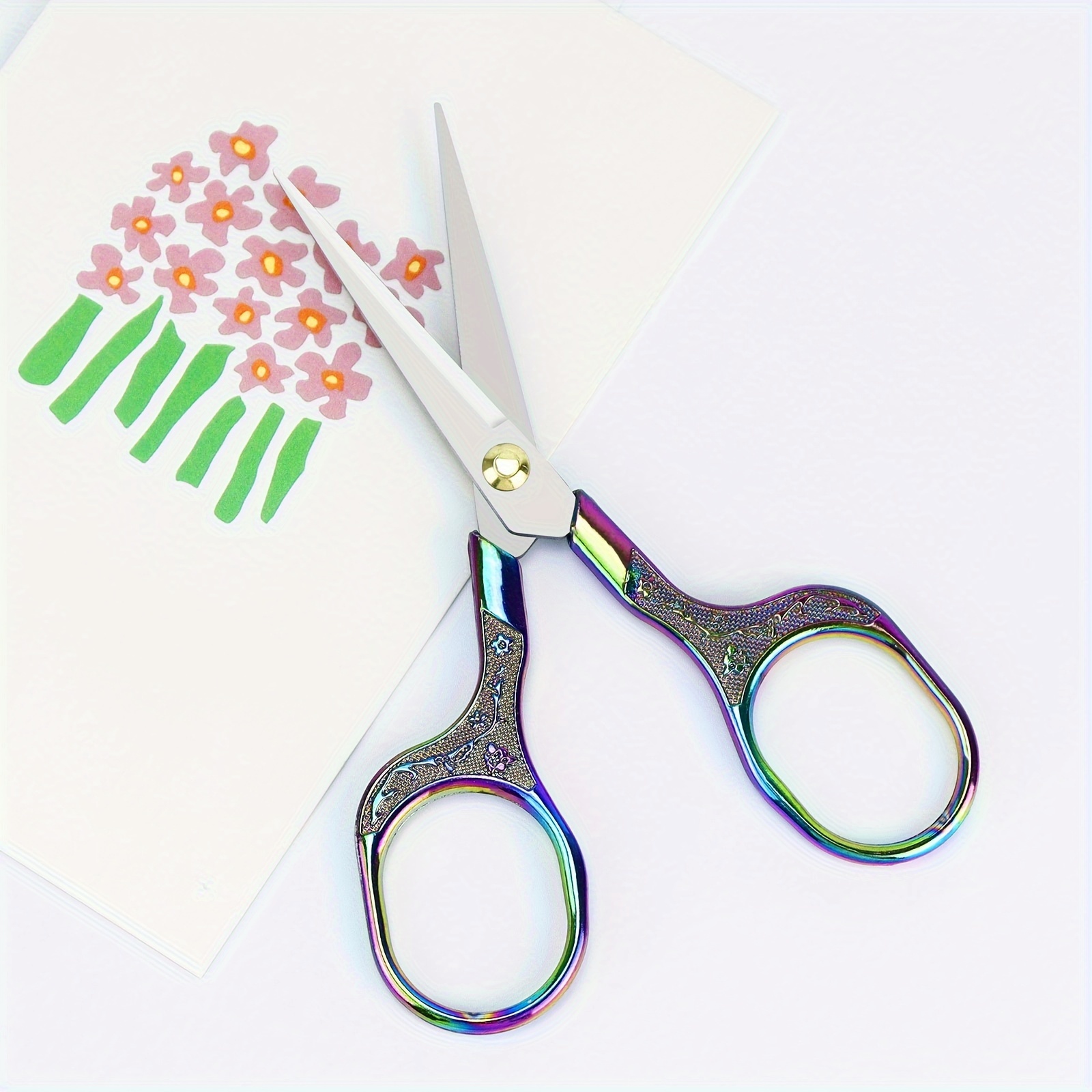 Plum Vintage Scissors Stainless Steel Household Scissors - Temu