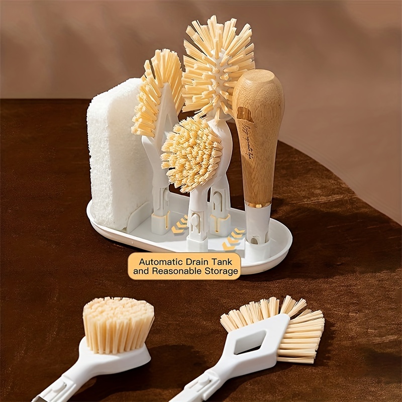 Dish Scrubbing Brush & Holder