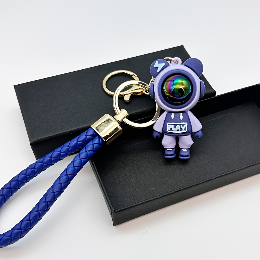 Trendy Cool Bear Doll Anime Keychain for Men, Exquisite Key Ornament for Men,Key Chain Men,Temu