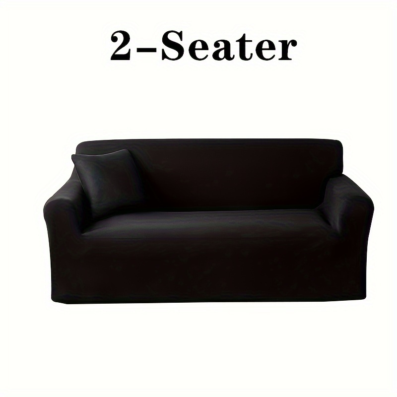 Image of 1pc Multifunctional Stretch Solid Color Sofa Cover, Elastic Non-slip Sofa Cover, Furniture Protector For Bedroom Office Living Room Home Decor, With 1pc Matching Pillowcase