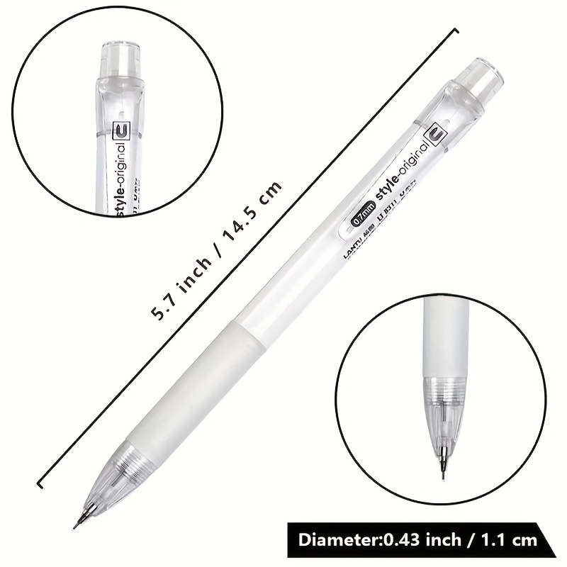 4pcs Mechanical Pencils: 0.5 & 0.7mm Pencils Mechanical Student Stationery  For Effortless Writing!