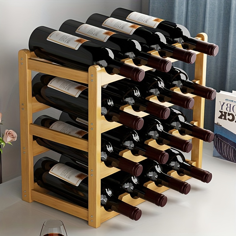 Comptoir à vin - 6 porte-bouteilles pour le stockage du vin, casier à vin  autonome pour cave à vin Bar Cabinet Gold