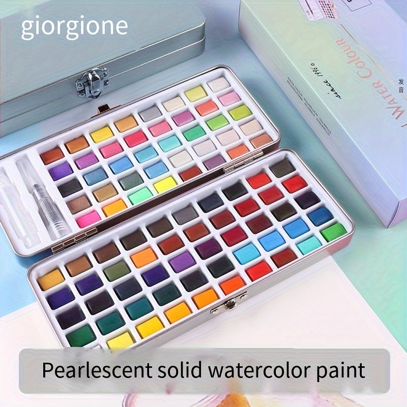 Iron Box Set Solid Watercolor Paint Artist Paint Diy Hand - Temu