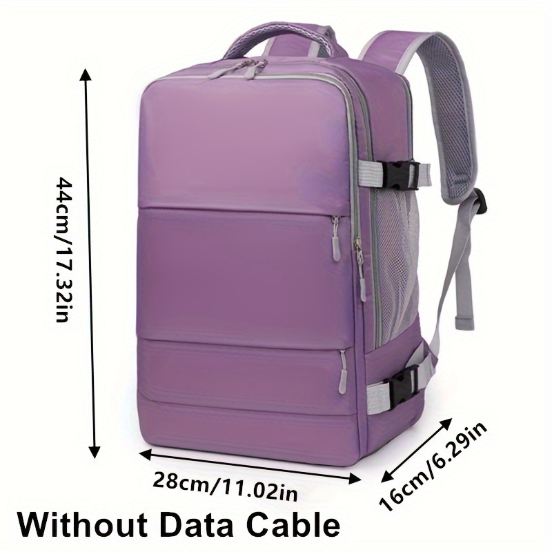 Neformální lehký outdoorový batoh s velkou kapacitou, módní cestovní batoh s nabíjecím portem USB a přihrádkou na boty