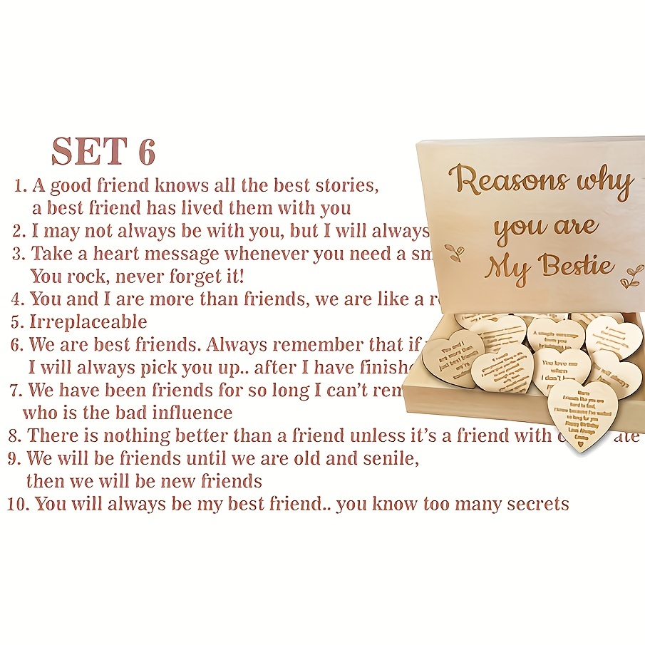 Reason Why You Are My Bestie Wooden Box With Love Unique - Temu