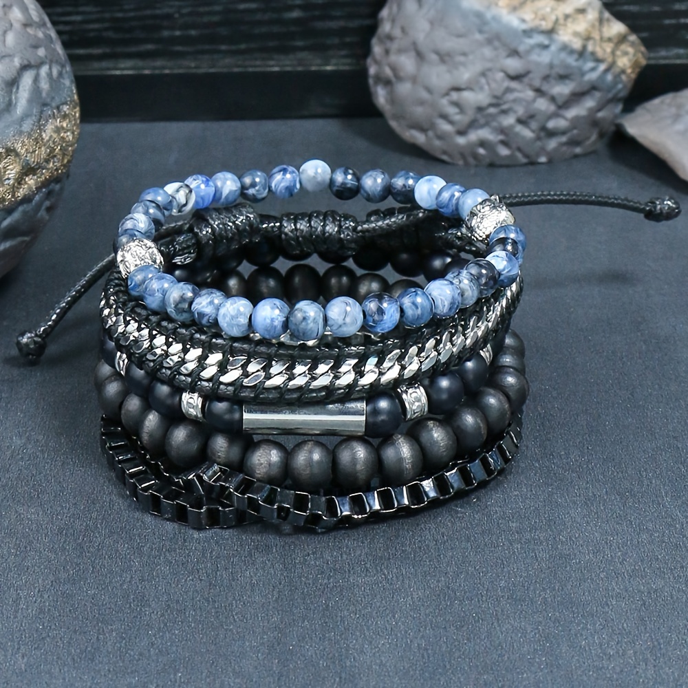Dropship 6 Sets Bohemian Beaded Bracelets For Women Stackable