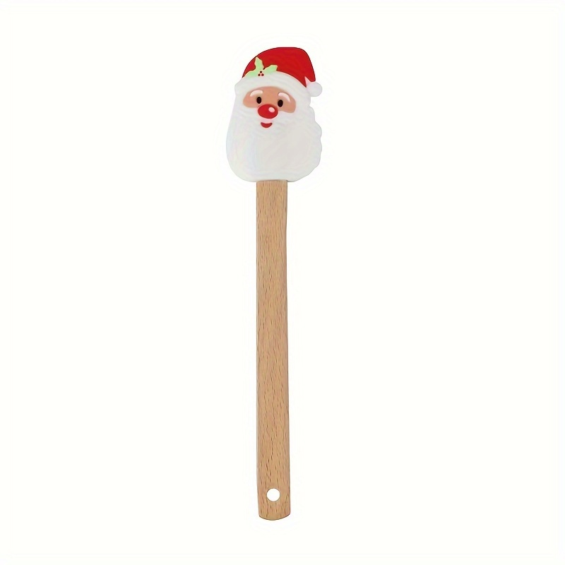 1/4pz, Spatola In Silicone Per Natale, Spatola Per Burro, Spatola Con  Manico In Legno, Per Mescolare, Cucinare E Cuocere In Cucina, Spraper Per  Torte Di Natale, Babbo Natale, Pupazzi Di Neve, Albero