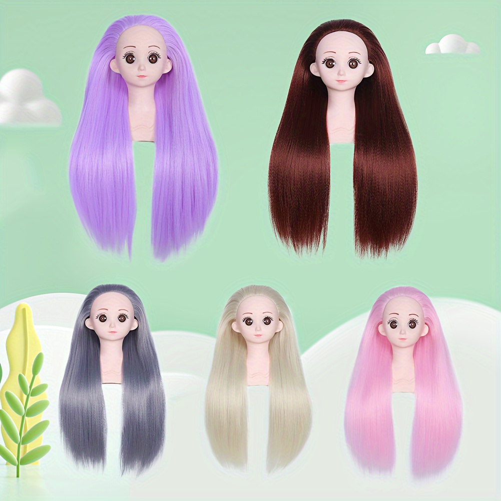 20 50cm Real Hair Mannequin Doll Head for Hairstyles Professional
