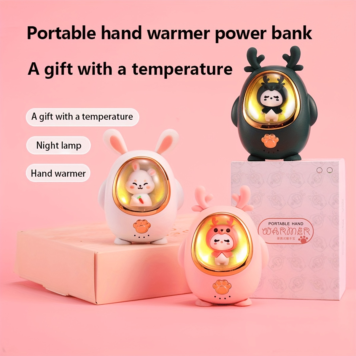 1pc Cute Pet Hand Warmer Recargable Calentador De Manos - Temu