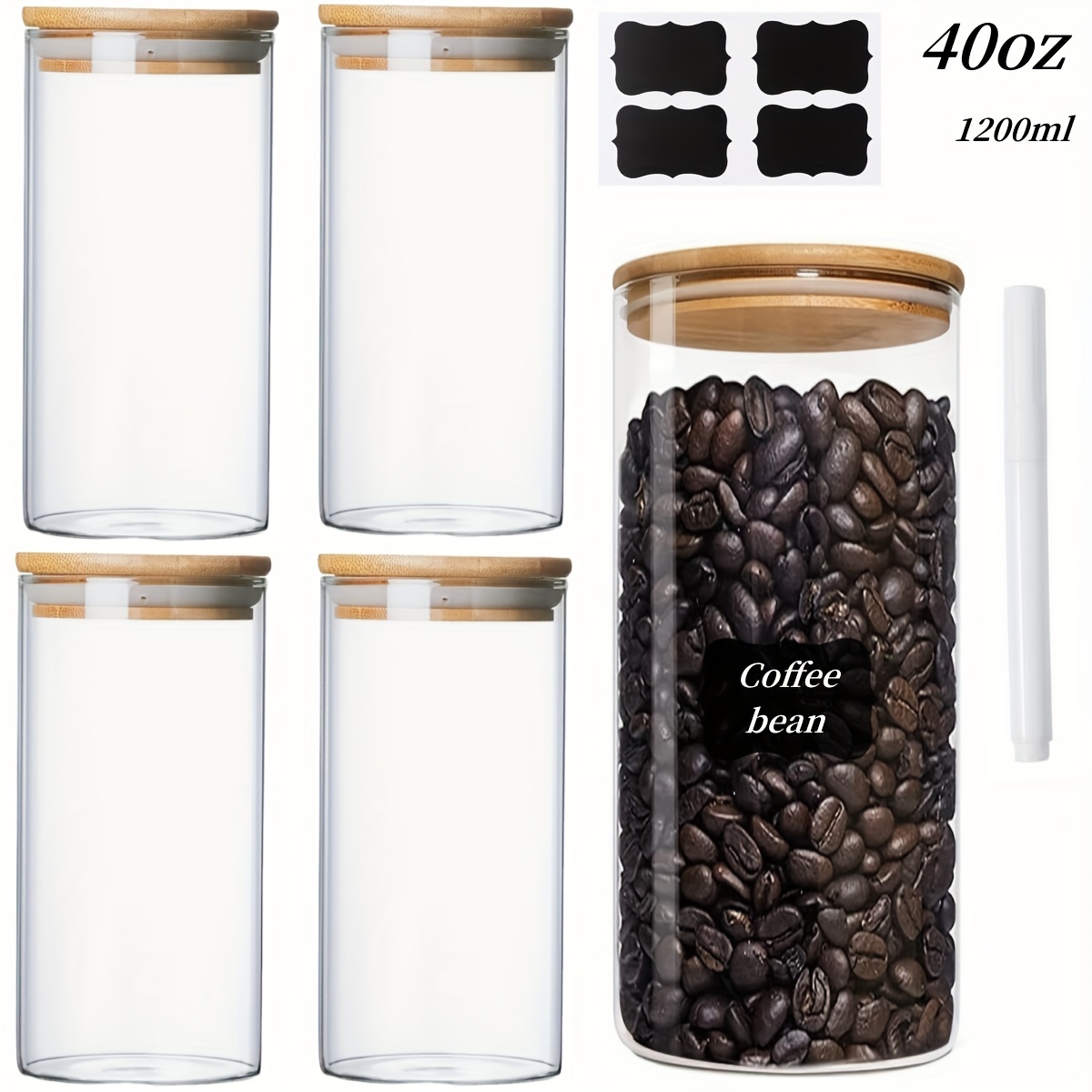 800ml 1000ml 1200ml Clear Airtight Food Jars Square Glass Storage