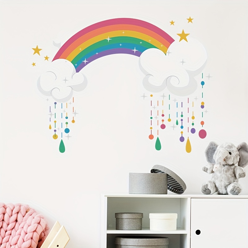 Stickers Pegatinas Decorativas Arcoiris Nubes Estrellas – Sweet Baby Kid